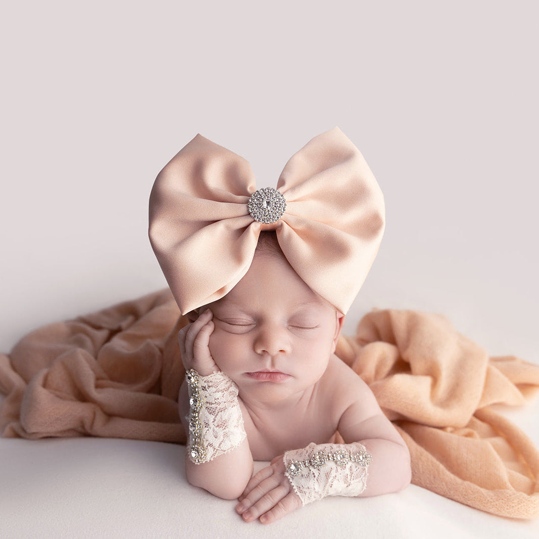 Peach Satin Bow