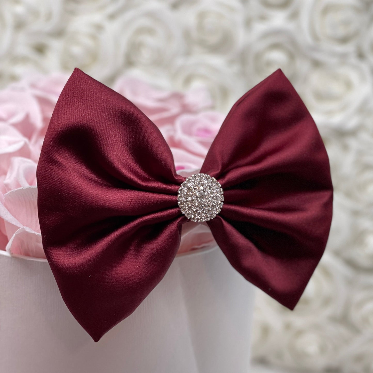 Burgundy Satin Bow