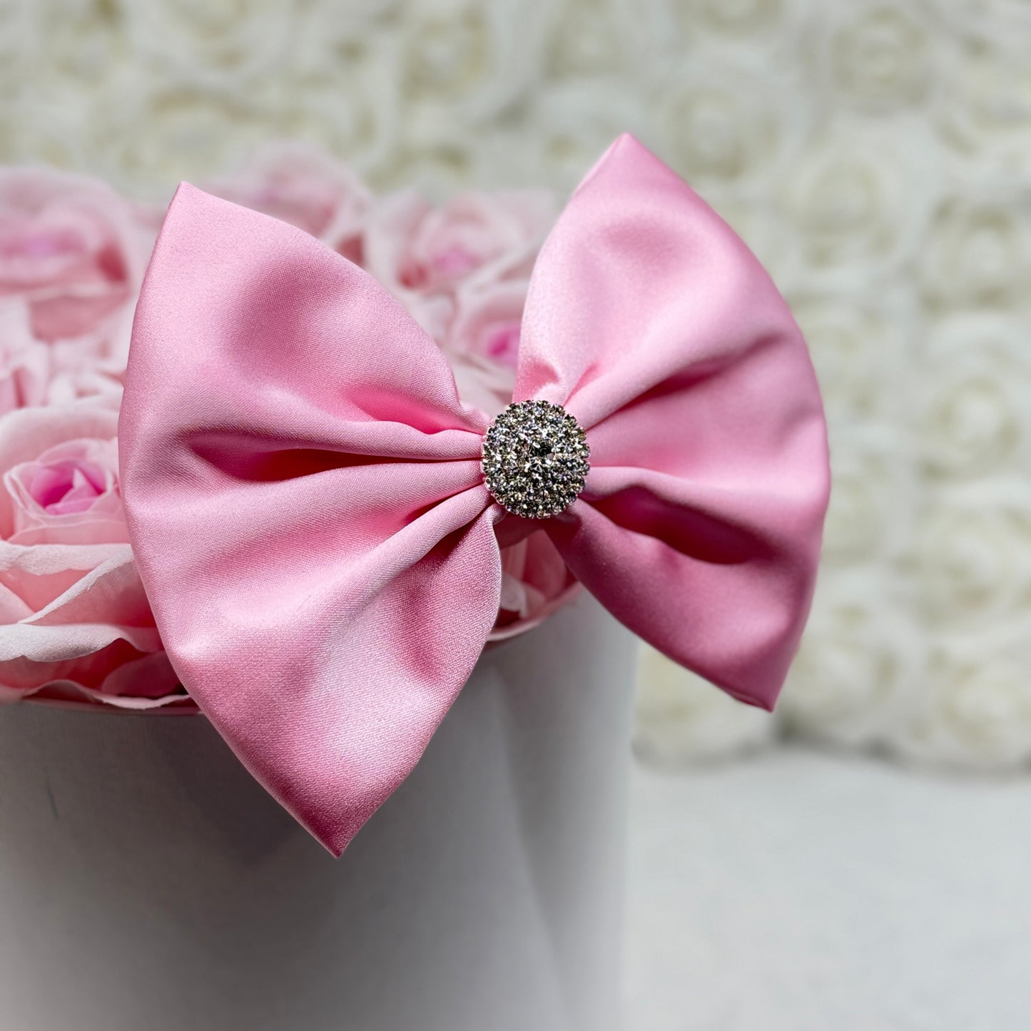 Candy Pink Satin Bow