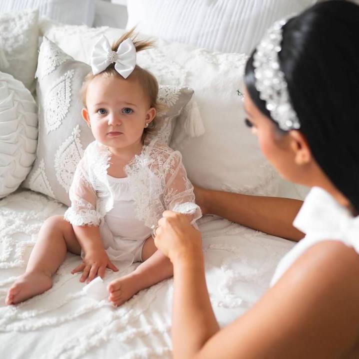 Itty-Bitty: White Satin Bow