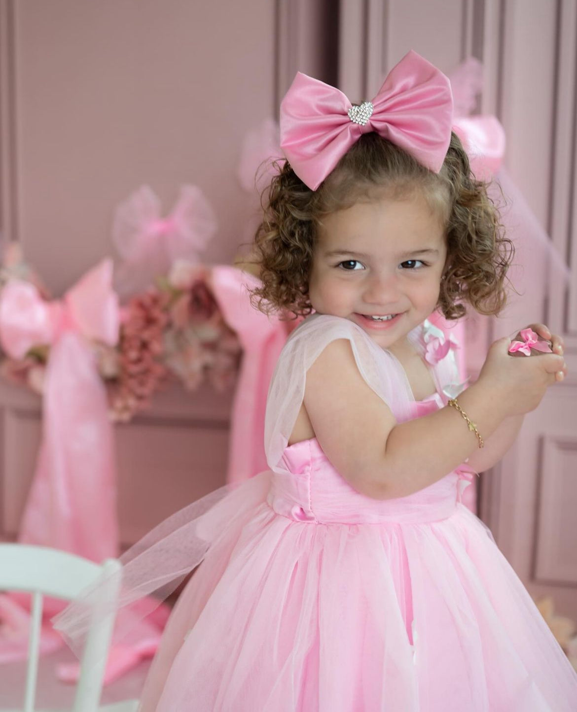 Raspberry Sorbet Satin Bow