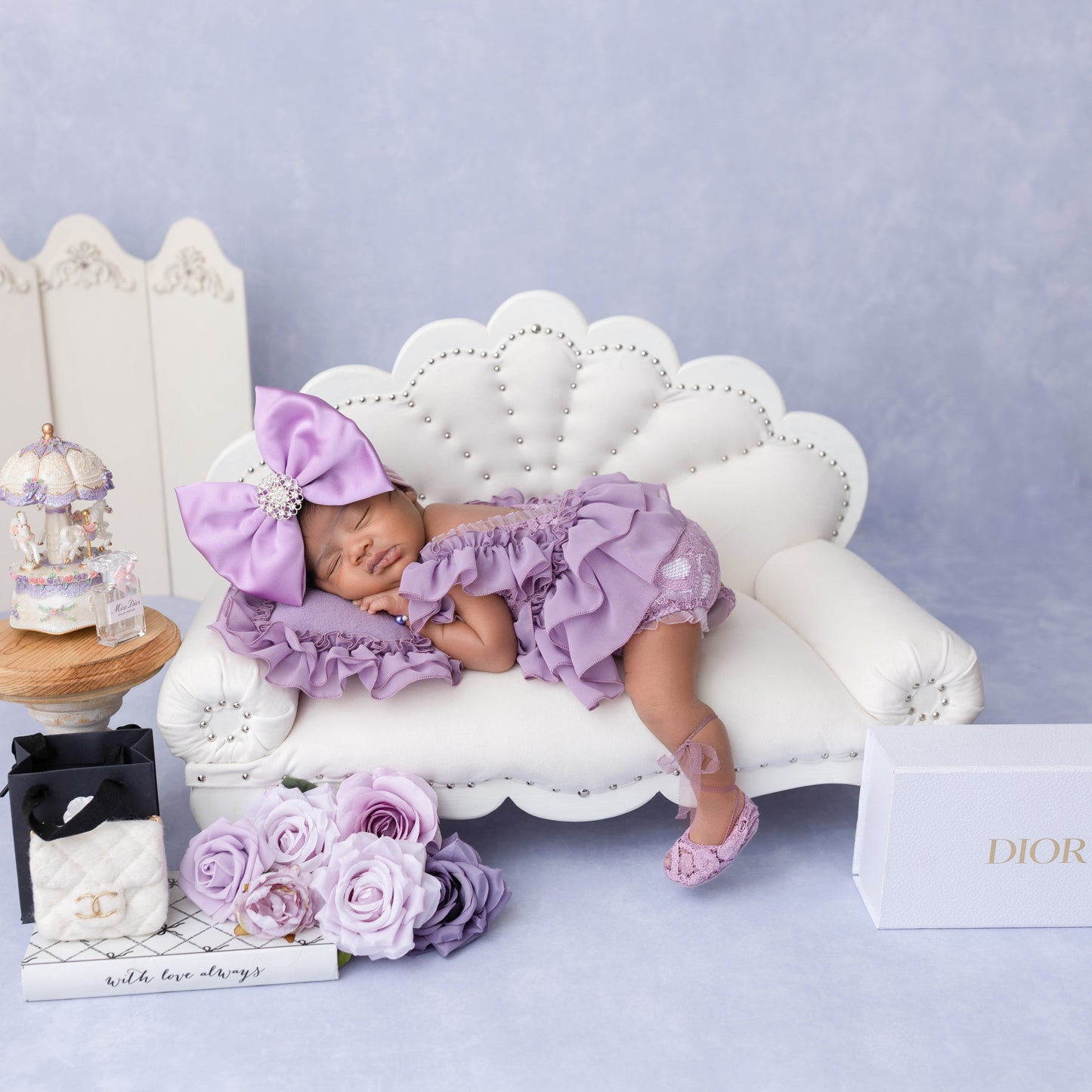 Baja Orchid Satin Bow