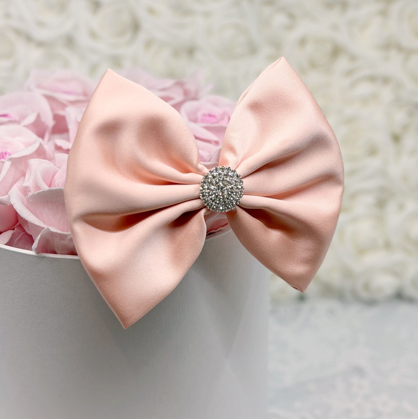 Peach Satin Bow