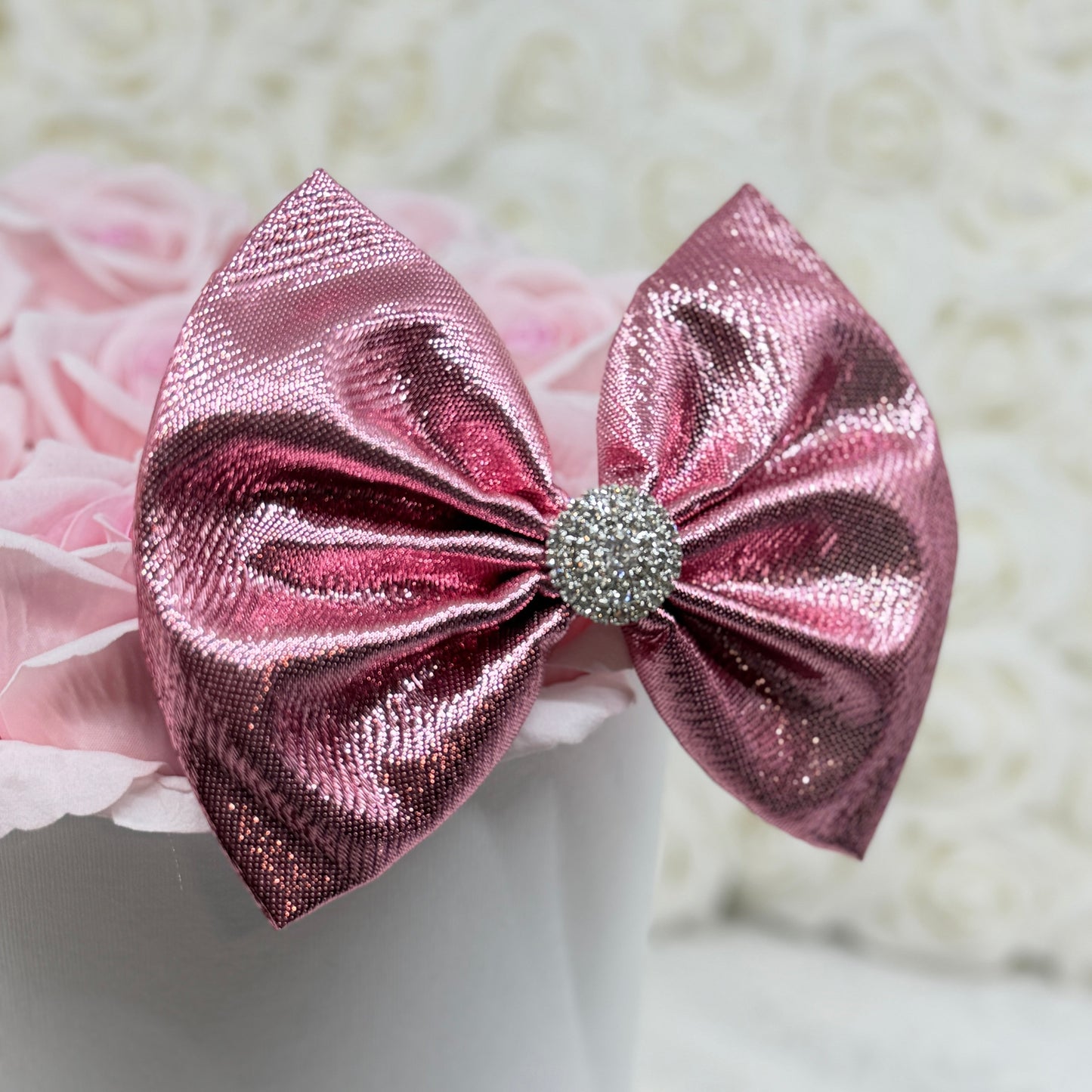 Pink Tinsel Bow