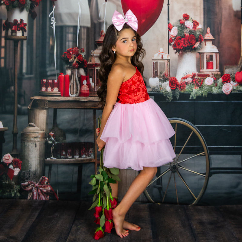 Shiny Iced Peppermint Satin Bow