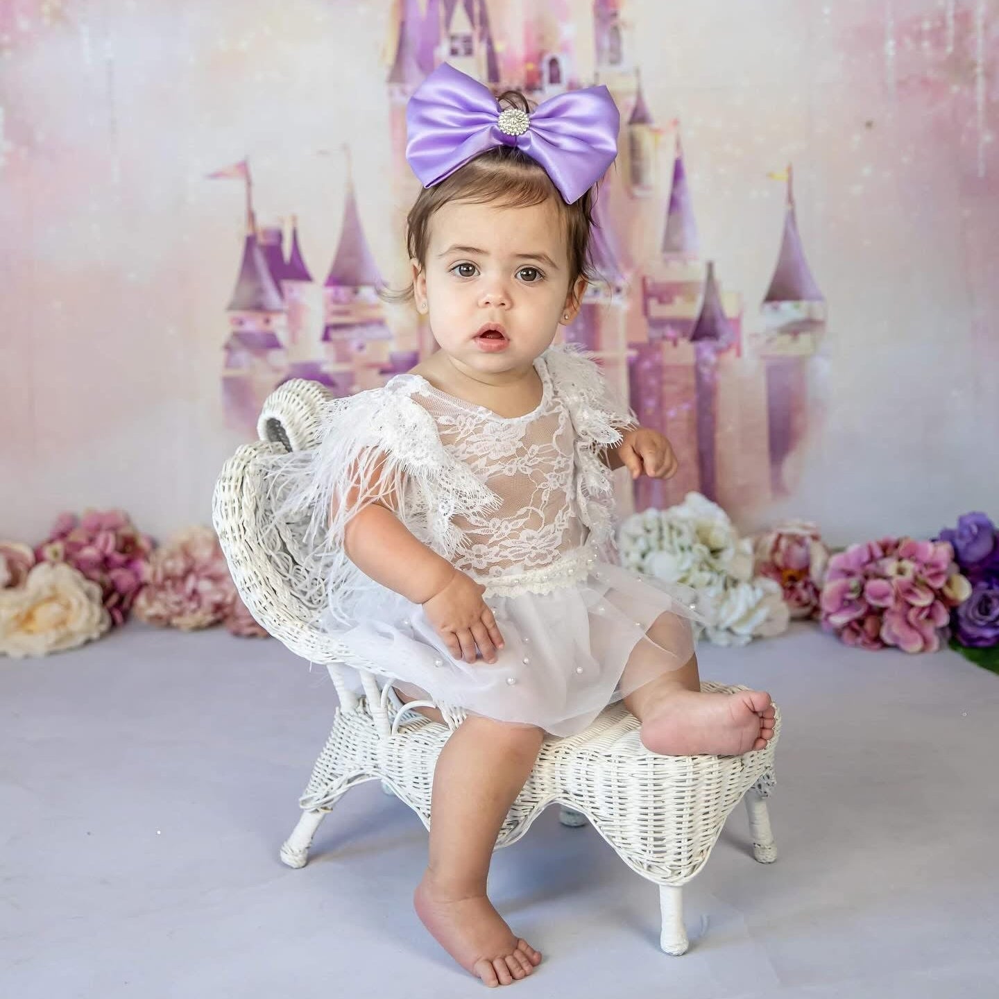 Matte Purple Satin Bow