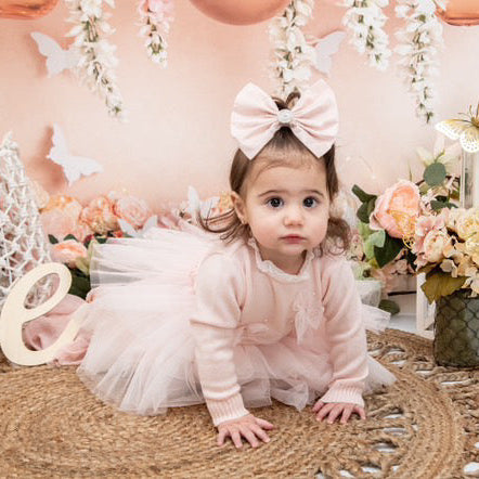 Soft Pink Silk Taffeta Bow