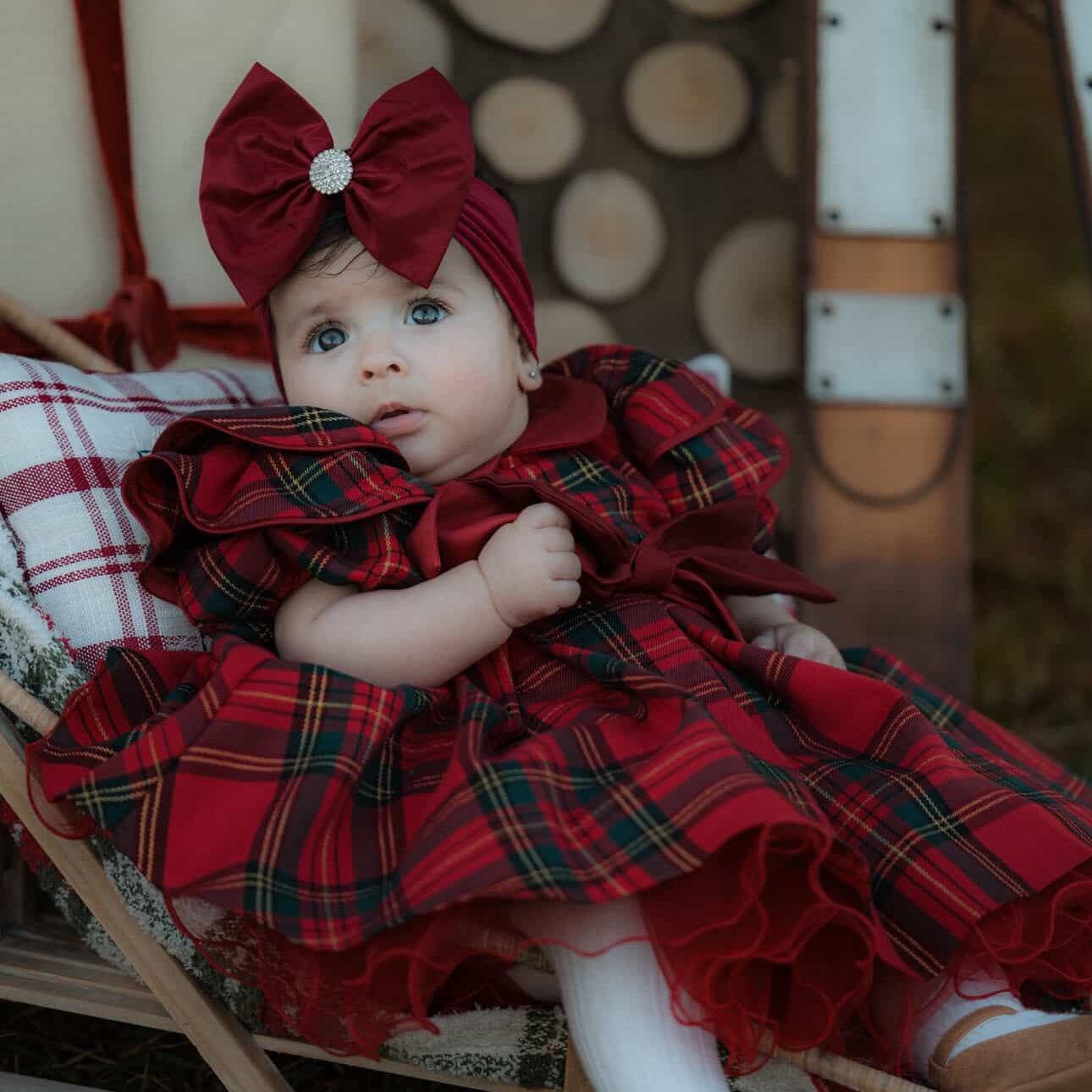 Rhubarb Silk Taffeta Bow