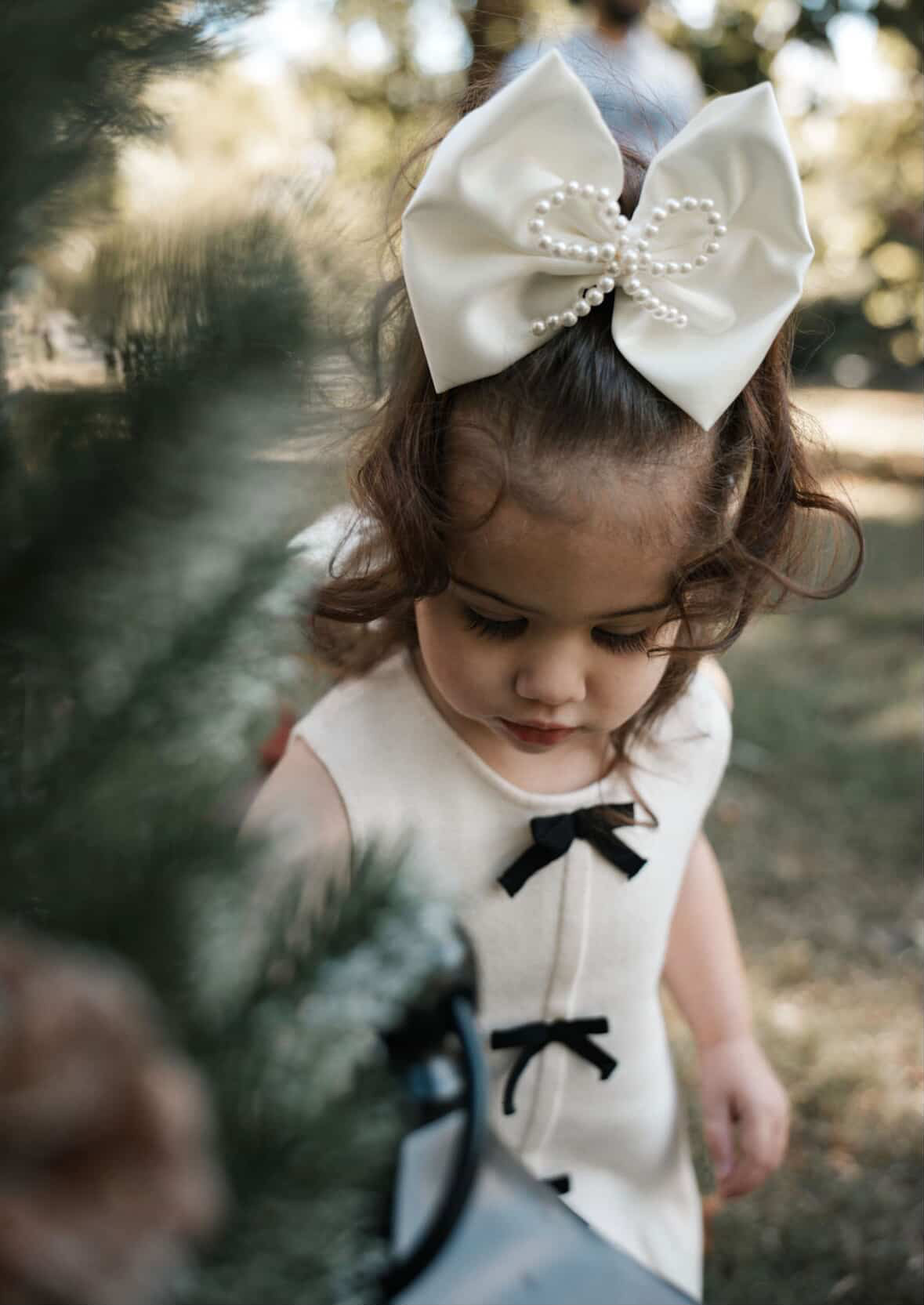 Pearl Bow Brooch on Any Color Satin Bow