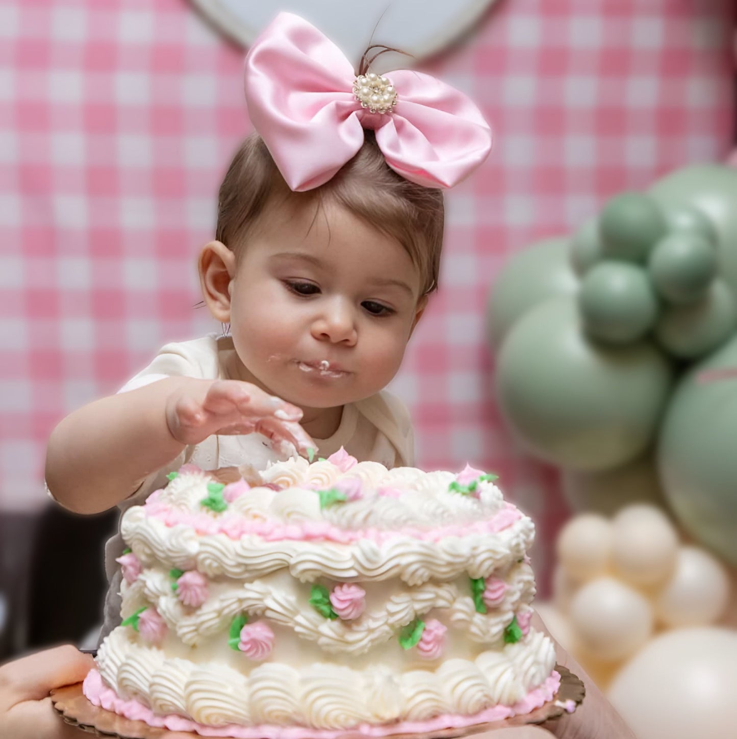 Powder Puff Pink Satin Bow
