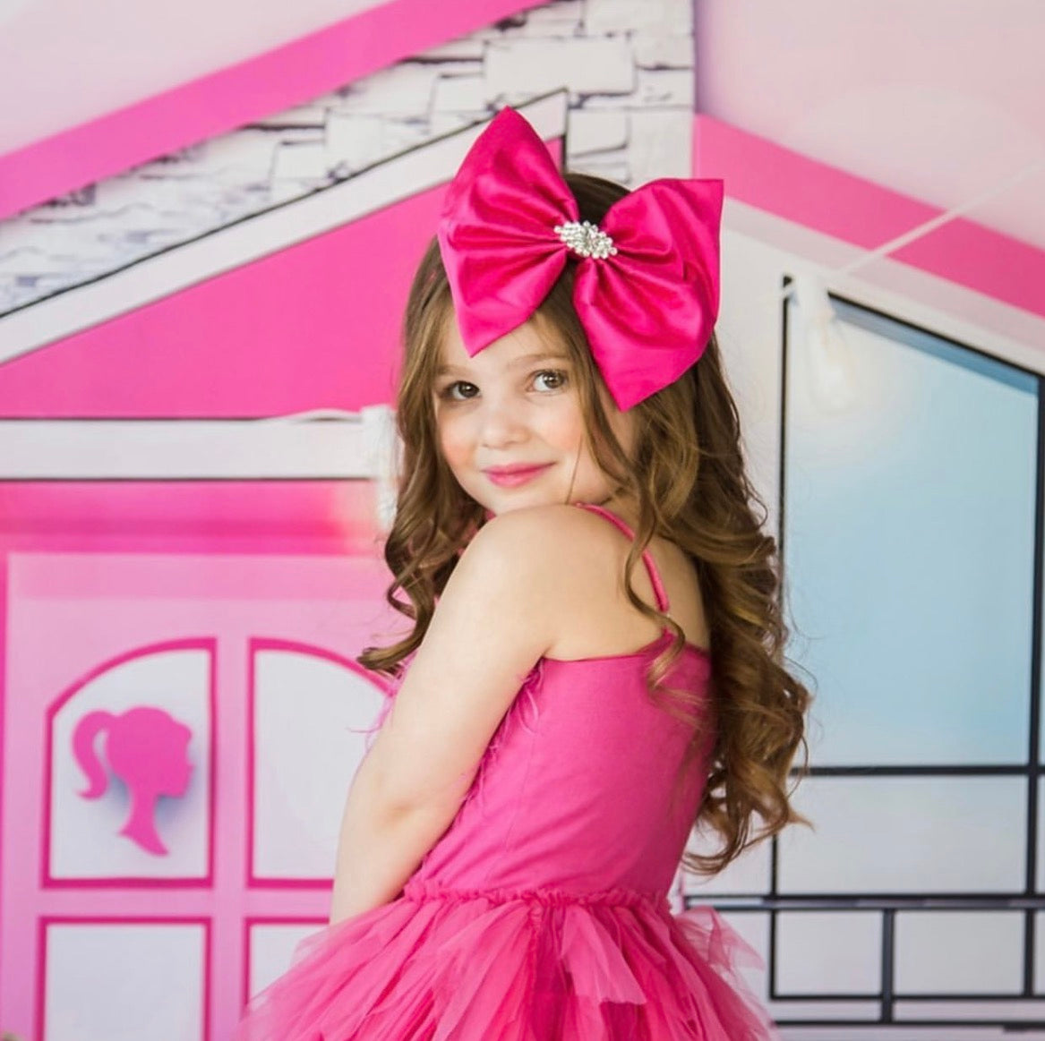 Raspberry Pink Silk Shantung Bow