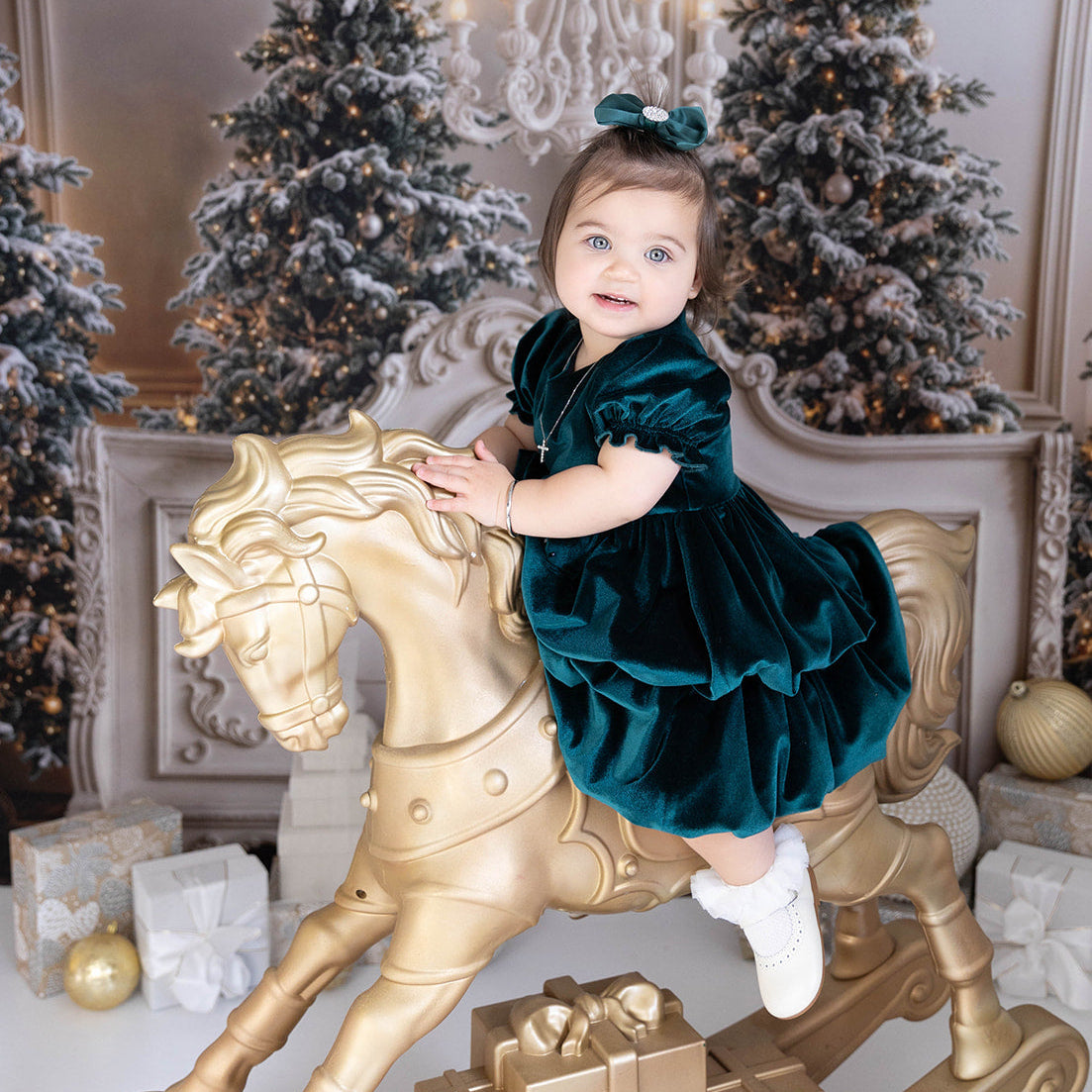 Itty-Bitty: Hunter Green Satin