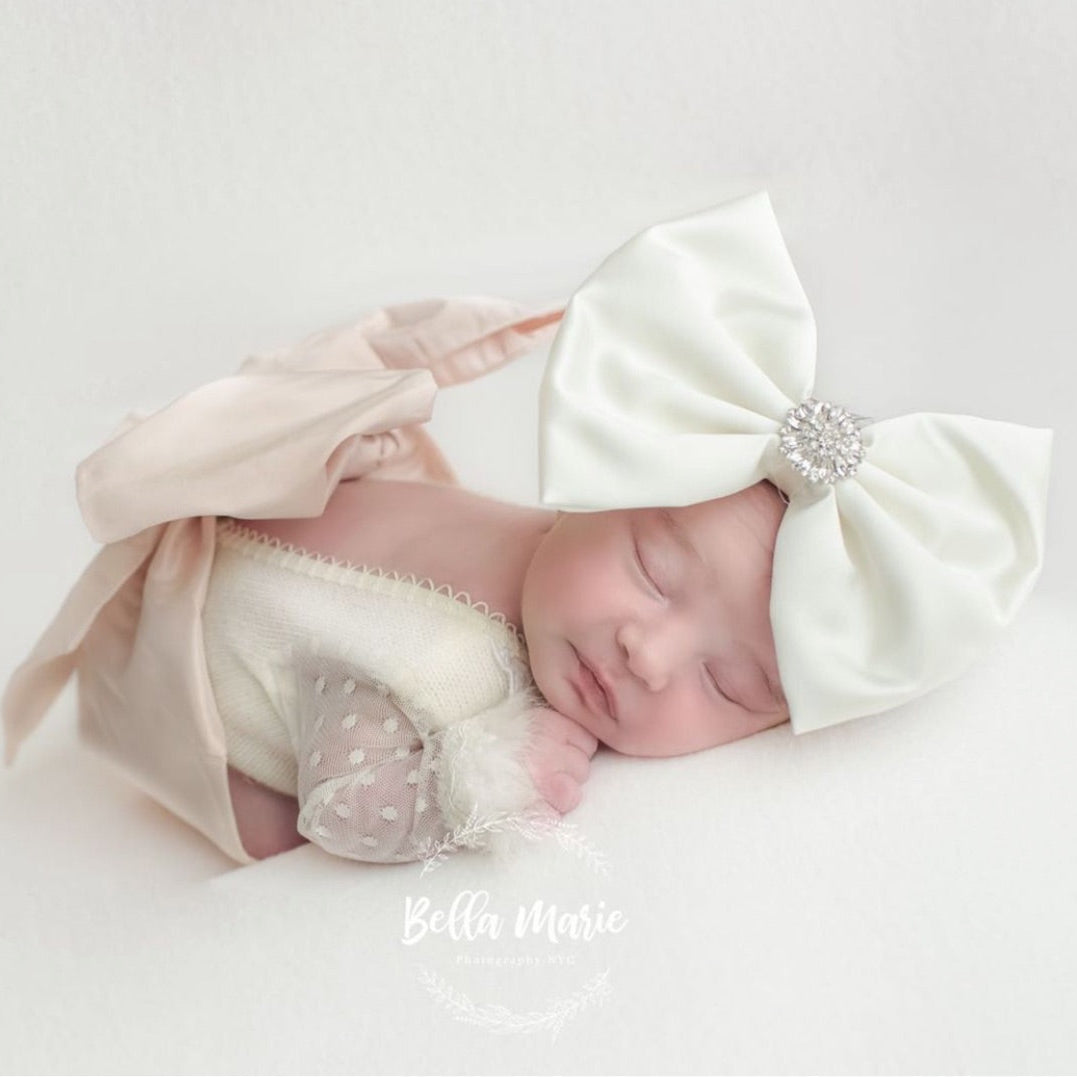 Ivory Satin Bow