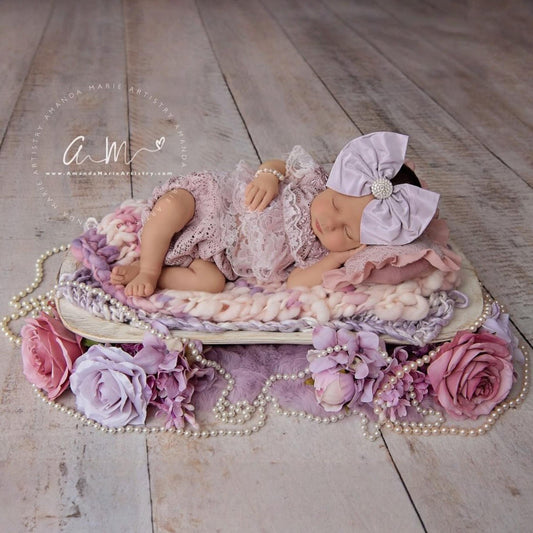 Dusted Lavender Silk Taffeta Bow