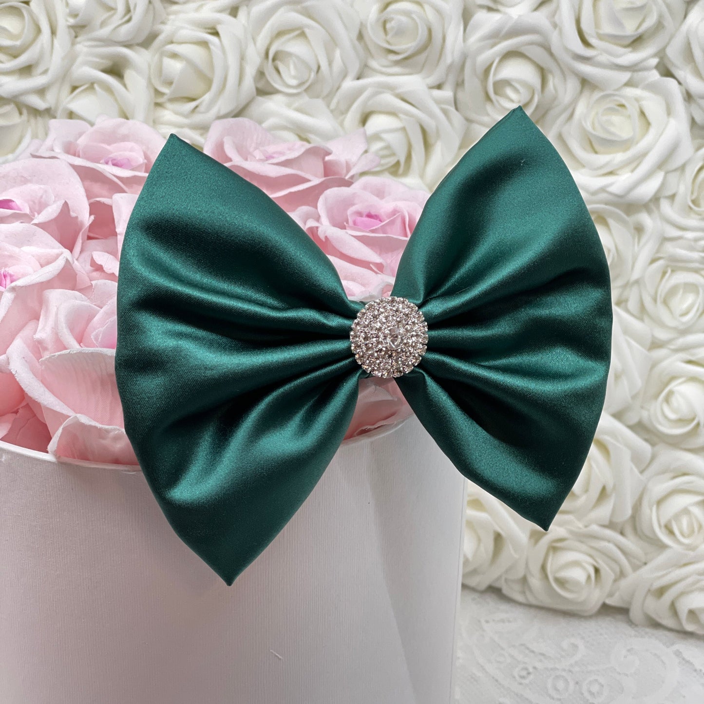 Hunter Green Satin Bow