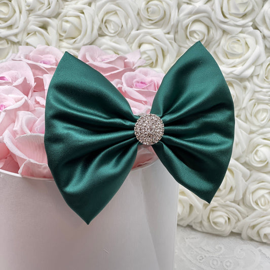 Hunter Green Satin Bow