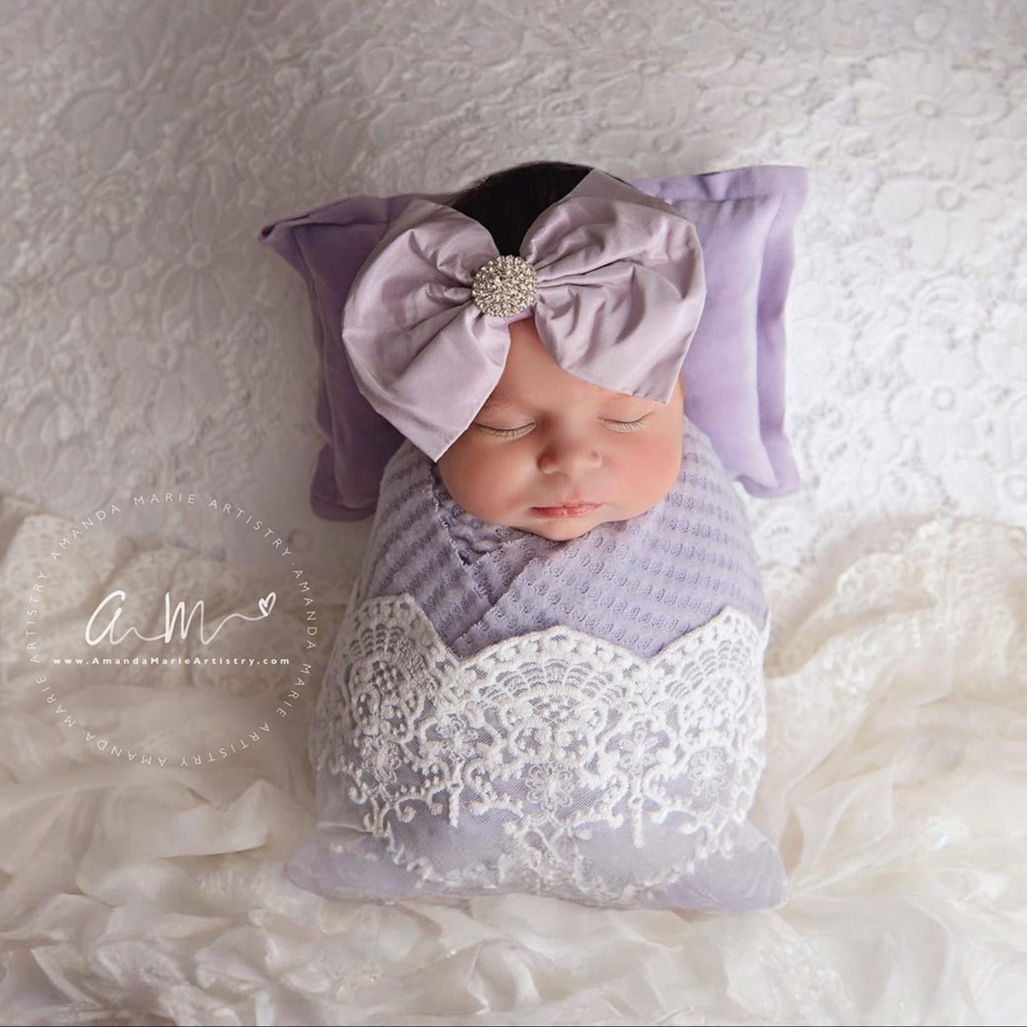 Dusted Lavender Silk Taffeta Bow