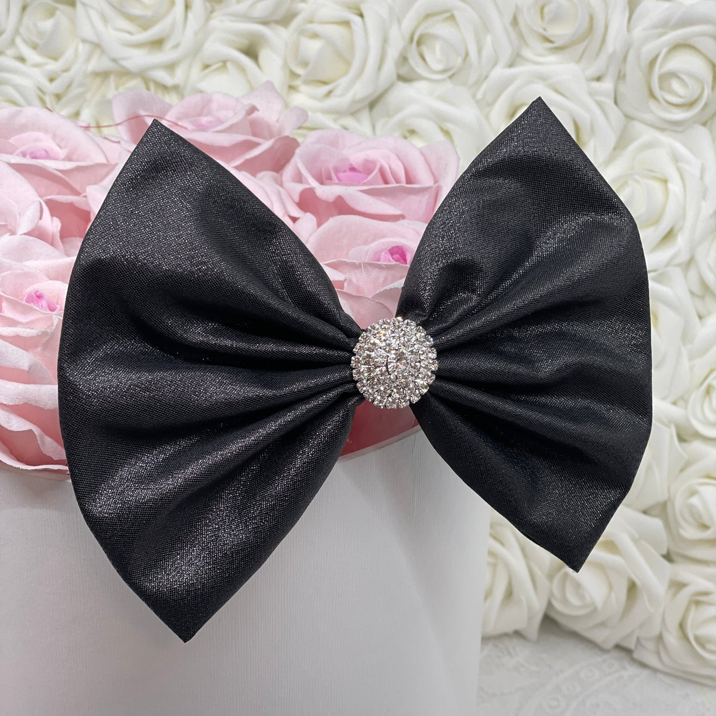 Metallic Black Bow