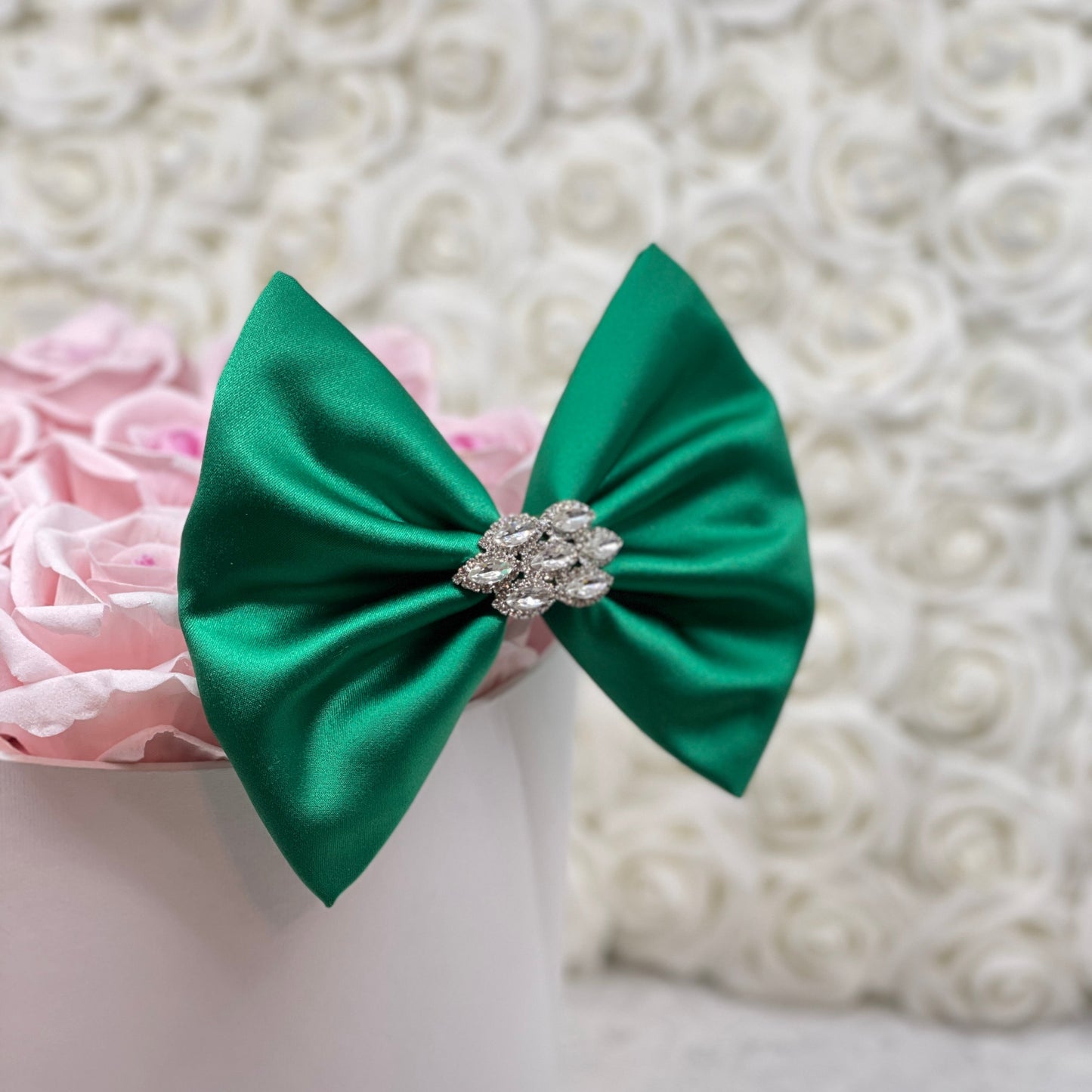 Kelly Green Satin Bow