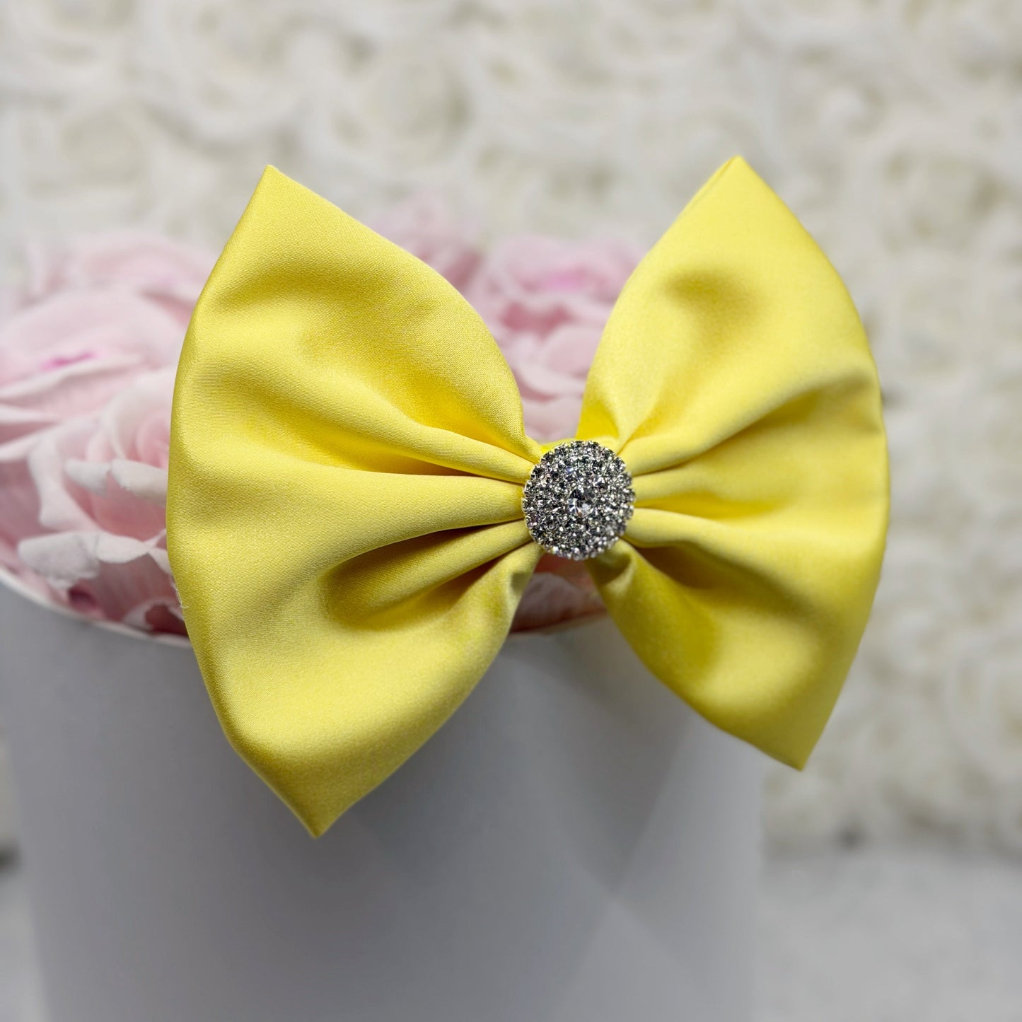 Baja Maize Yellow Satin Bow