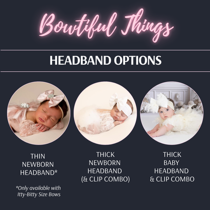 Ivory Satin Feather Bow