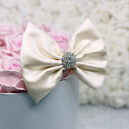 Beige Satin Bow