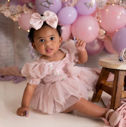 Rose Pink Satin Bow