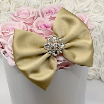 Victorian Gold Satin Bow