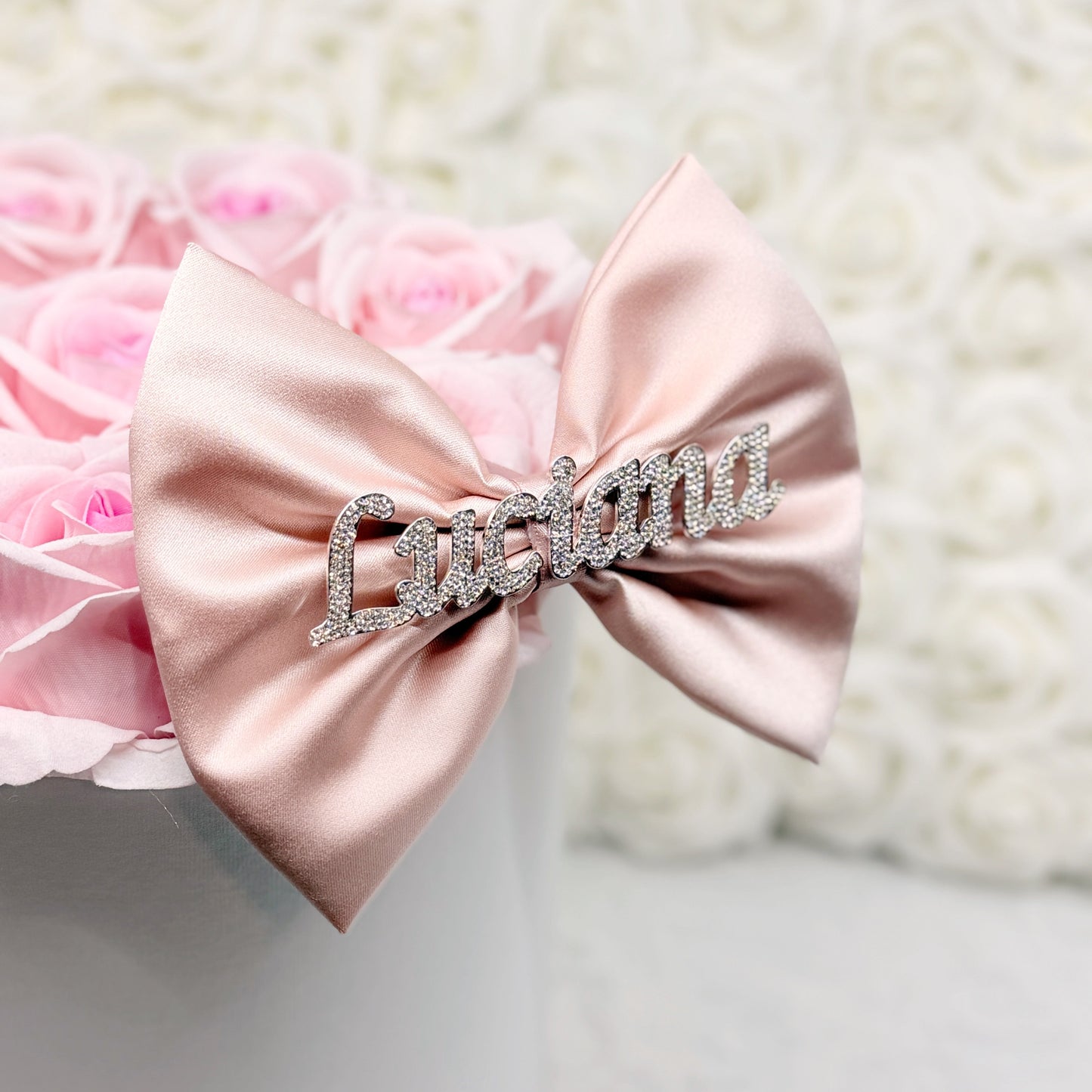 Custom Rhinestone Nameplate Bow (PRE-ORDER)