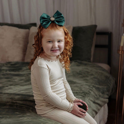Ultra Hunter Green Satin Bow