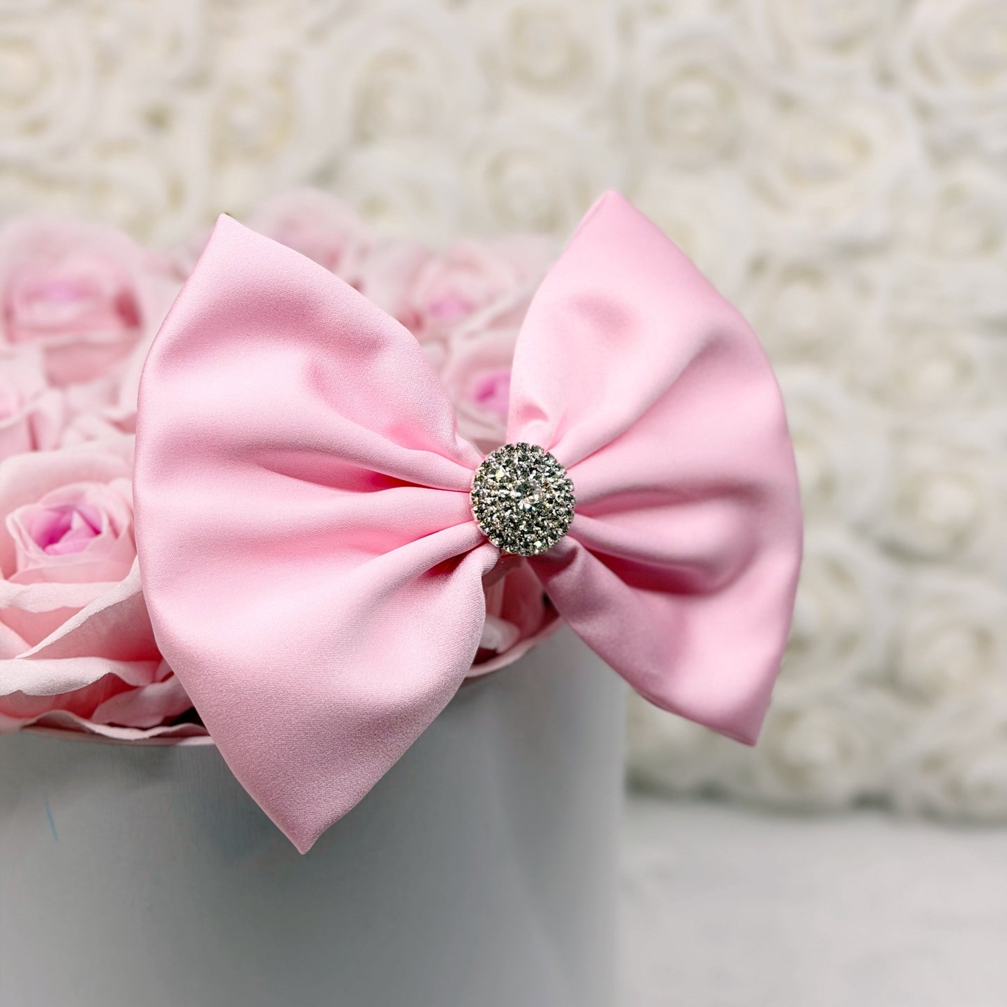 Powder Puff Pink Satin Bow