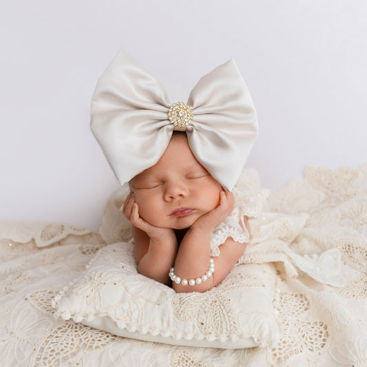 Nu-Champagne Satin Bow