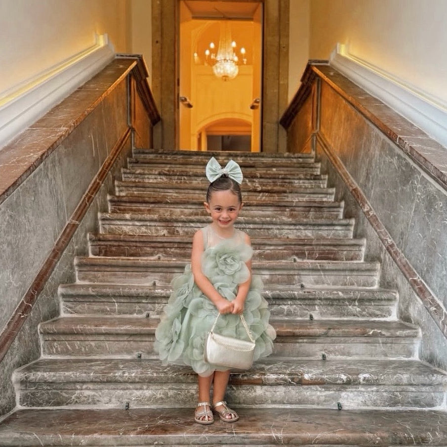 Sage Green Satin Bow