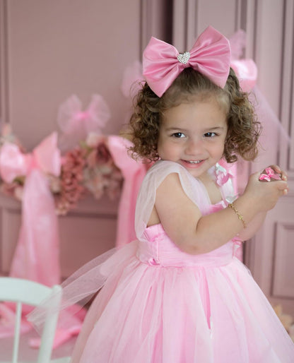 Raspberry Sorbet Satin Bow