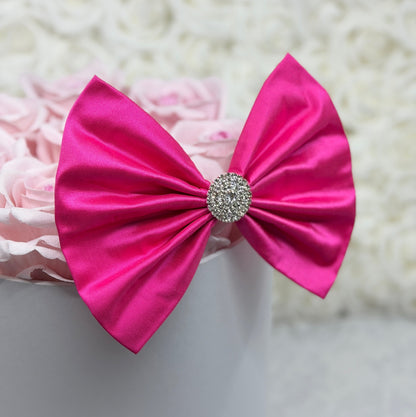 Raspberry Pink Silk Shantung Bow
