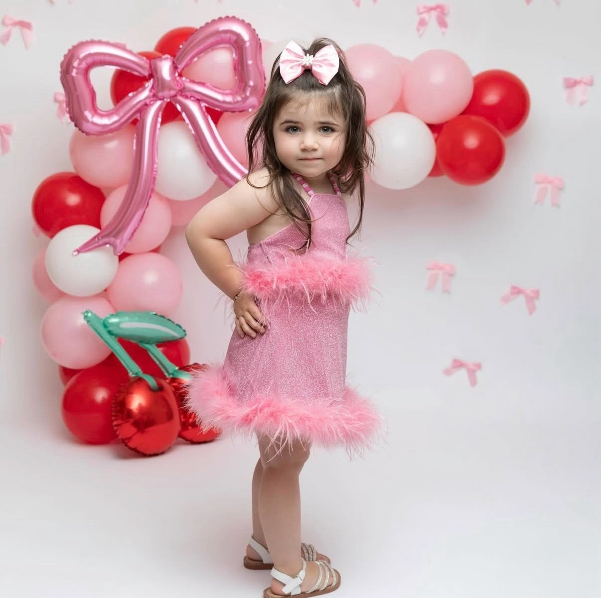 Itty-Bitty: Shiny Candy Pink Satin Bow