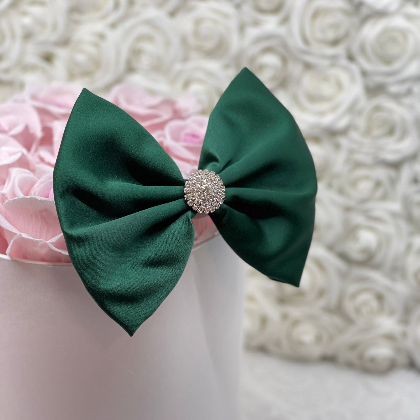 Ultra Hunter Green Satin Bow