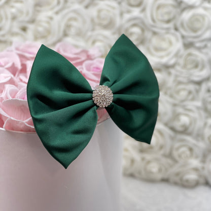 Ultra Hunter Green Satin Bow