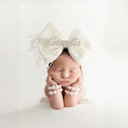 Custom Rhinestone Nameplate Bow (PRE-ORDER)