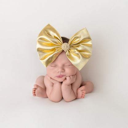 Smooth Gold Foil Metallic Bow