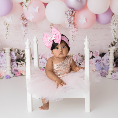 Custom ONE Rhinestone Bow