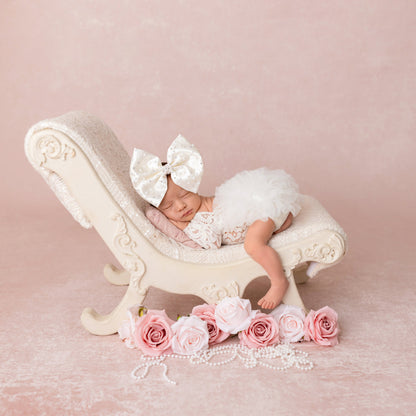 Pearl & Swarovski Crystal Studded Satin Bow