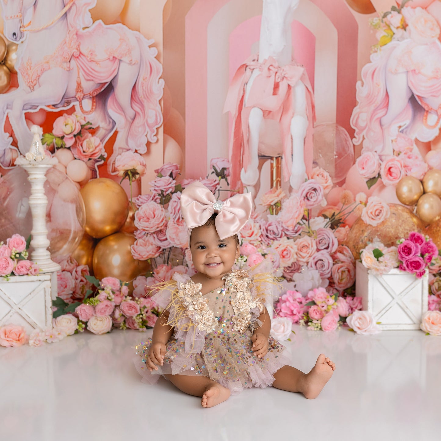Blush Pink Satin Bow