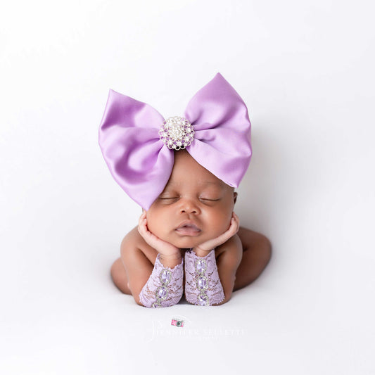 Baja Orchid Satin Bow