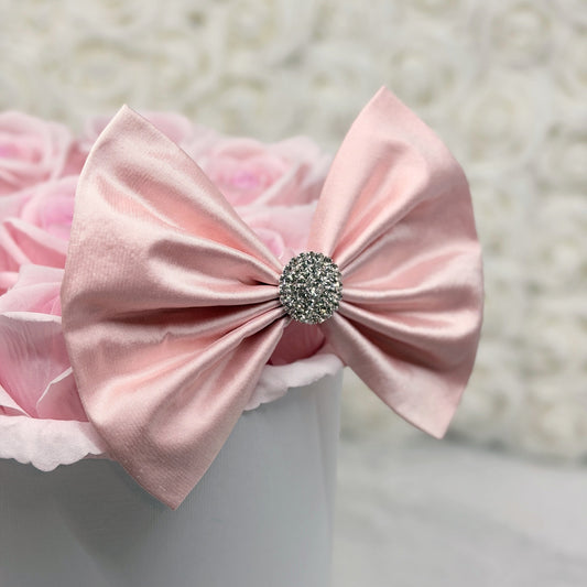 Puff Pink Silk Shantung Bow