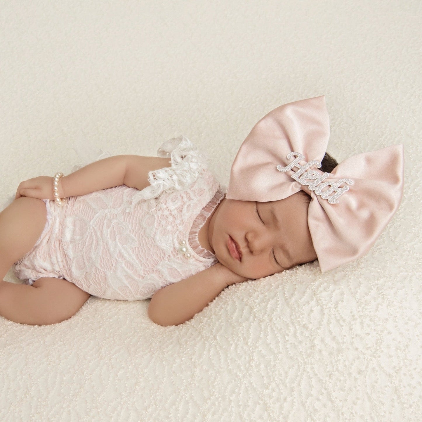 Custom Rhinestone Nameplate Bow (PRE-ORDER)