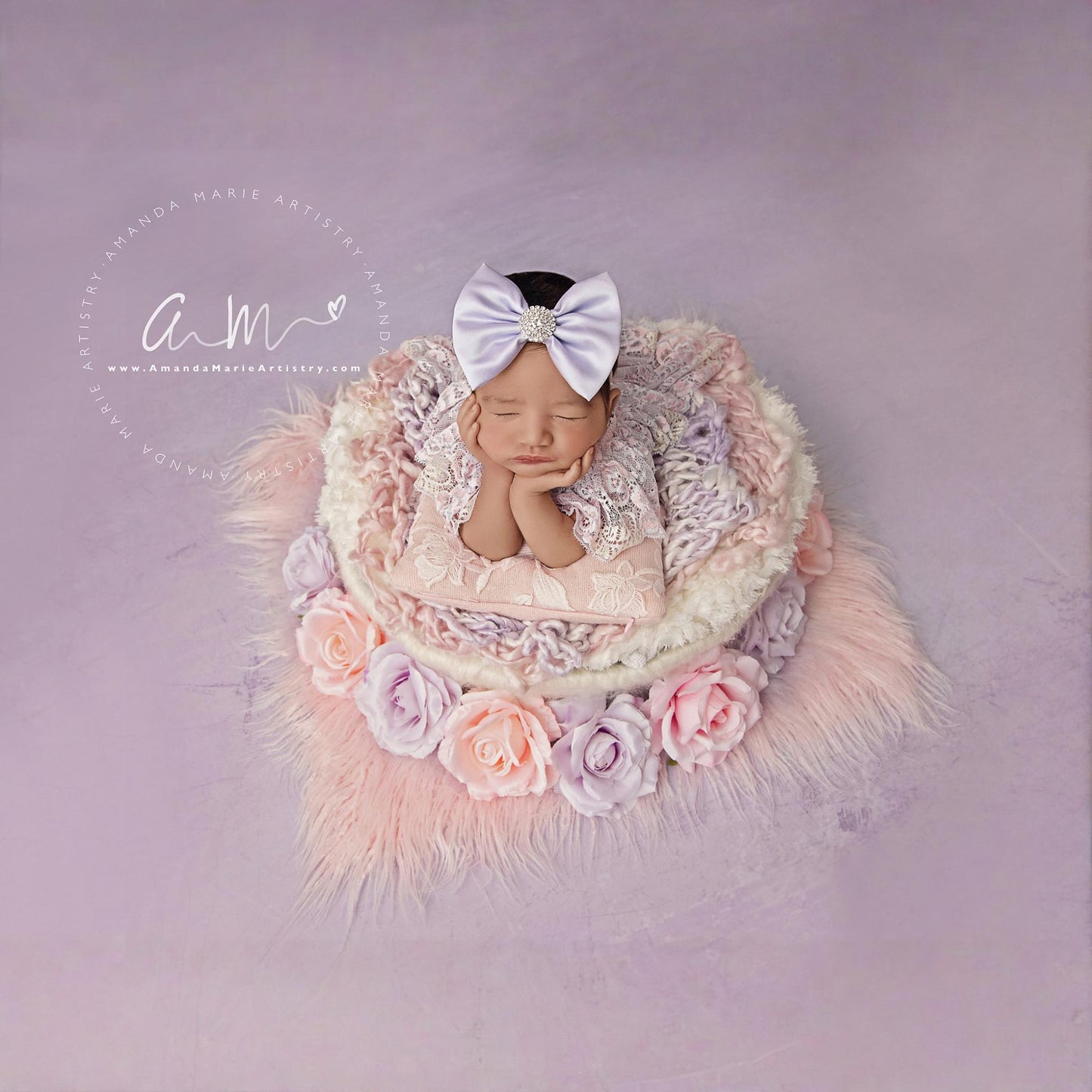 Pale Lavender Satin Bow