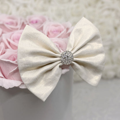 Ivory Linen with Gold Metallic Sheen