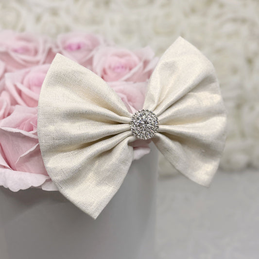 Ivory Linen with Gold Metallic Sheen