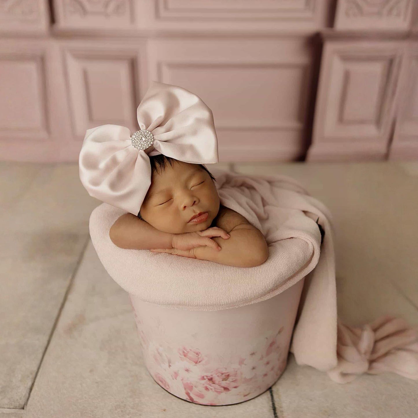 Rose Pink Satin Bow